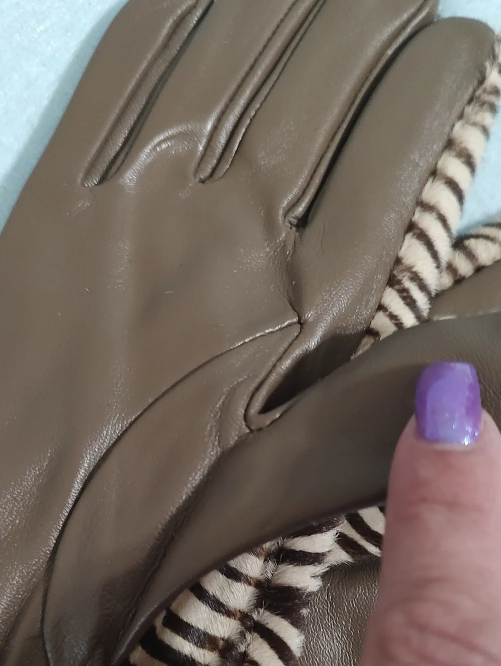 100% Leather Women's Winter Gloves